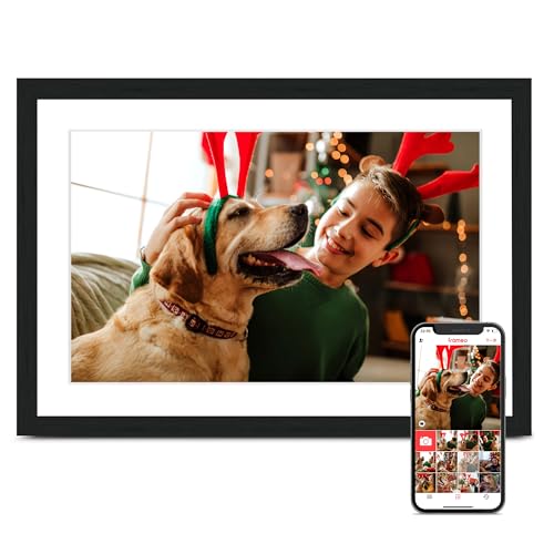 Pastigio 10.1 Inch Digital Picture Frame, Frameo Digital Photo Frame WiFi, Electric Slideshow 1280 * 800IPS Touch Screen, Auto-Rotate, Share Videos Pictures Slideshow, 32GB Memory, Gifts for Family - Image 1