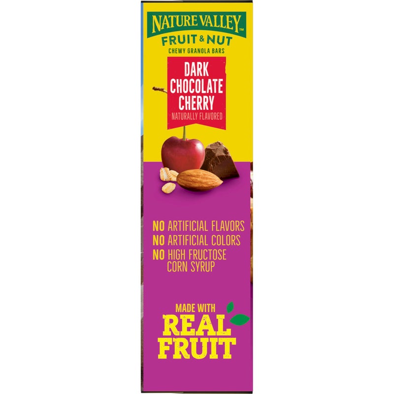 Nature Valley ألواح جرانولا بالفواكه والمكسرات من ناتشر فالي، شوكولاتة داكنة مع الكرز، 6 قطع، 7.4 أونصة - Image 5