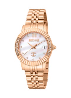 Just Cavalli ساعة يد نسائية دائرية الشكل من الفولاذ المقاوم للصدأ JC1L199M0045 - 32 مم  - Image 1