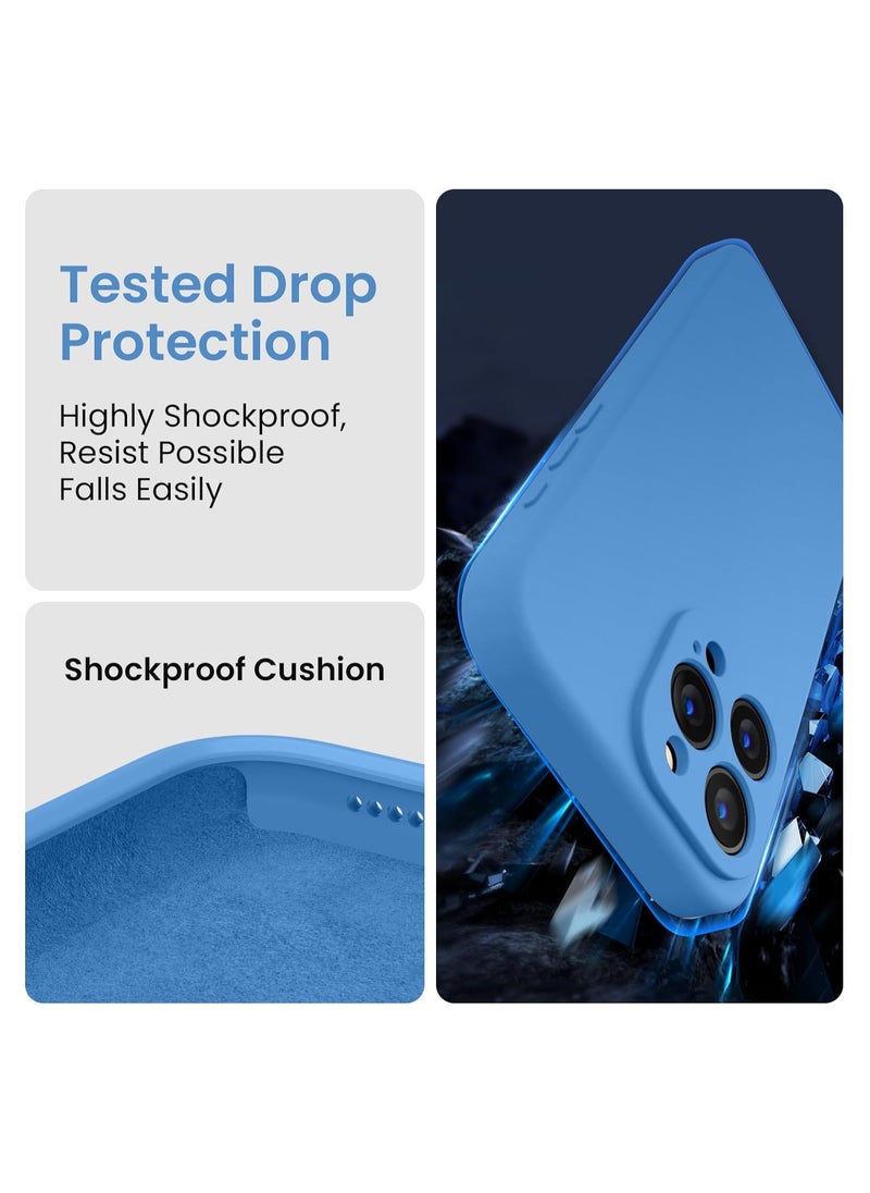 ELTRAZONE - Designed for iPhone 15 Pro Max Case, Silicone Upgraded [Camera Protection] for iPhone 15 ProMax Case with [2 Screen Protectors], Anti-Scratch Microfiber Lining, 6.7 inch, Blue - Image 1