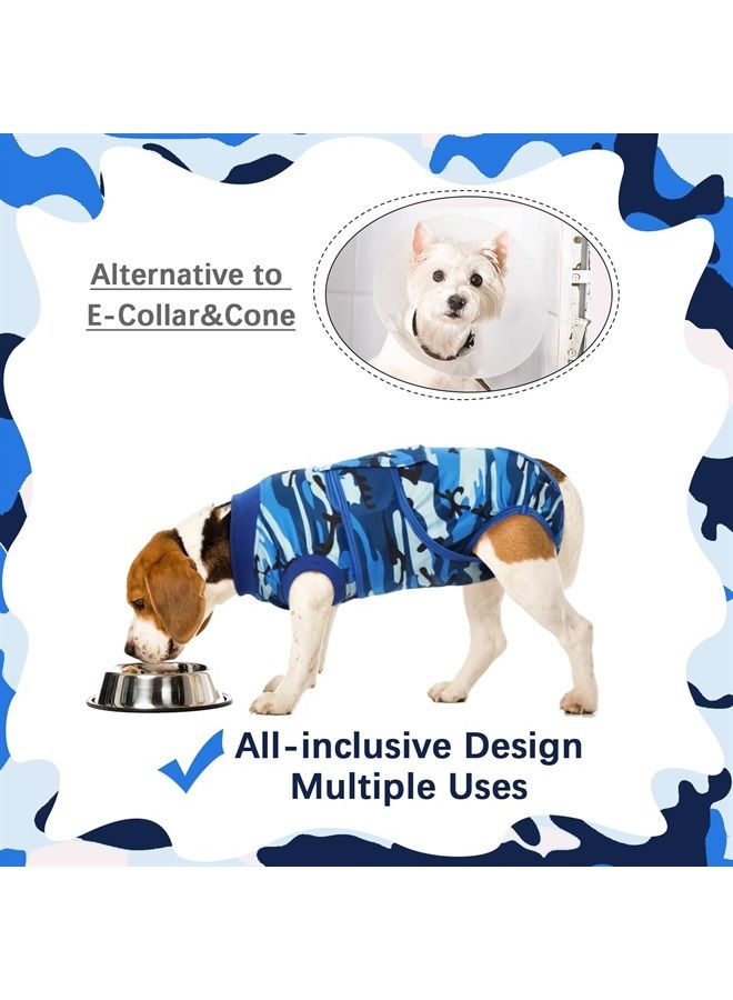 Kuoser Dog Surgery Recovery Suit, Professional Dog Recovery Suit Dog Surgical Recovery Suit Female Male, Anti-Licking Neutered Spay Onesie for Small Medium Large Dogs Puppy E-Collar &Cone Alternative  - Image 5