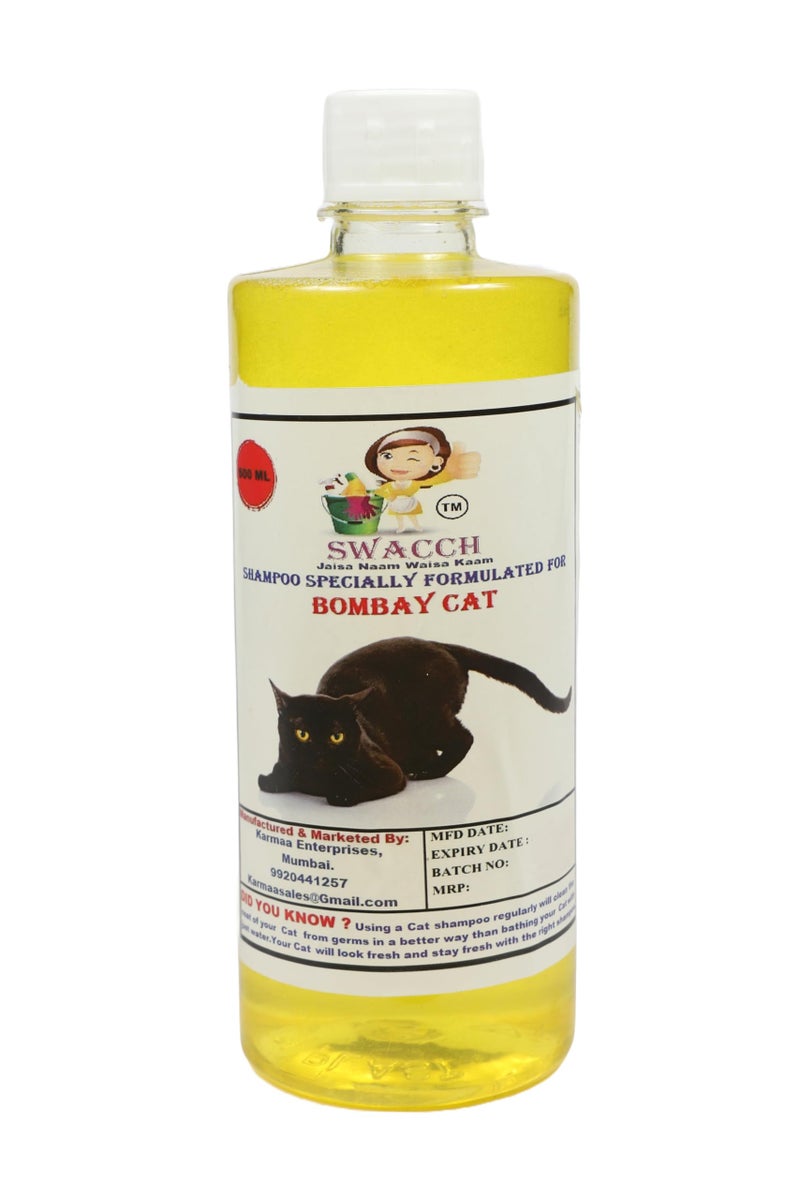 Swacch Shampoo Specially Formulated for Bombay Cat (500ml) Lemon - Image 2