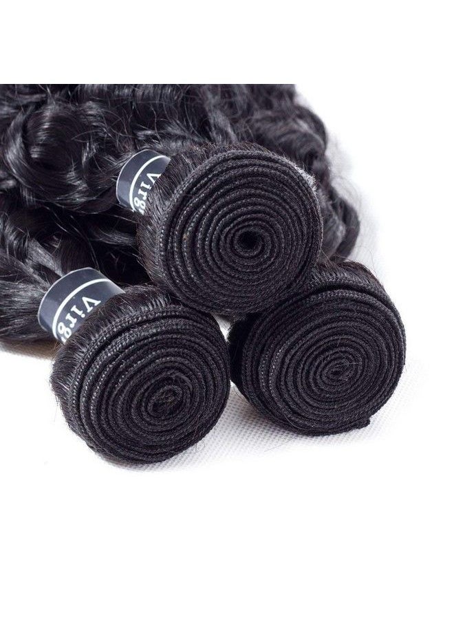 Amella Hair Wet And Wavy Human Hair 1 Bundle 20 Inches 100% Unprocessed Brazilian Virgin Water Wave Bundles Water Wave Human Hair Natural Black Color Can Be Dyed Tight And Neat  - Image 5