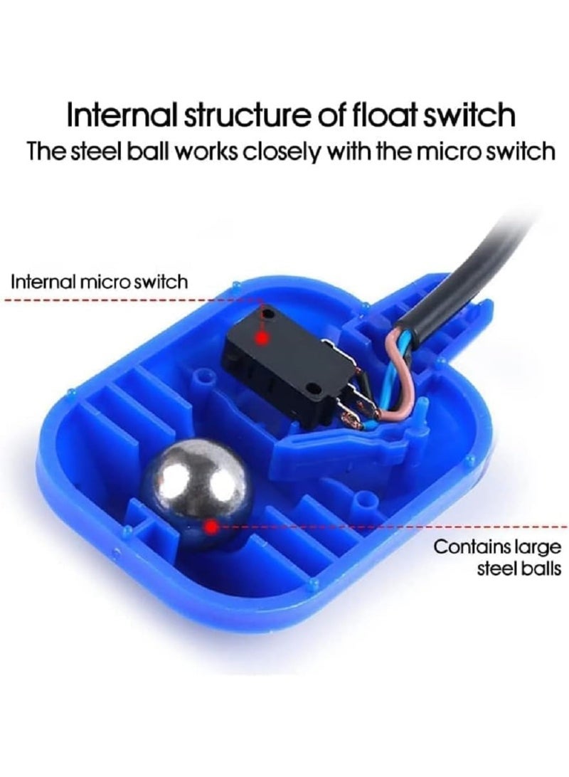 مفتاح عائم أوتوماتيكي لمستوى الماء - خزان المياه وحدة تحكم المضخة مع كابل بطول 3 أمتار - Image 3