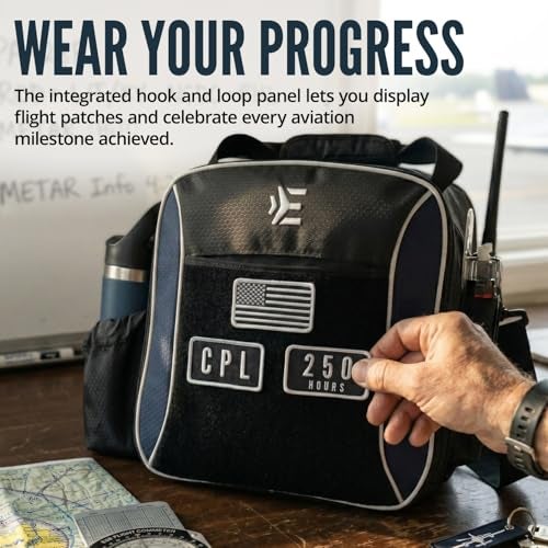 EntireFlight Flight Bag For Pilots - Pilot Bag Carries All Required Pilot accessories and Gear Including Your Kneeboard, Ipad, And Aviation Headset - Great Gifts for Students & CFIs - Blue - Image 4