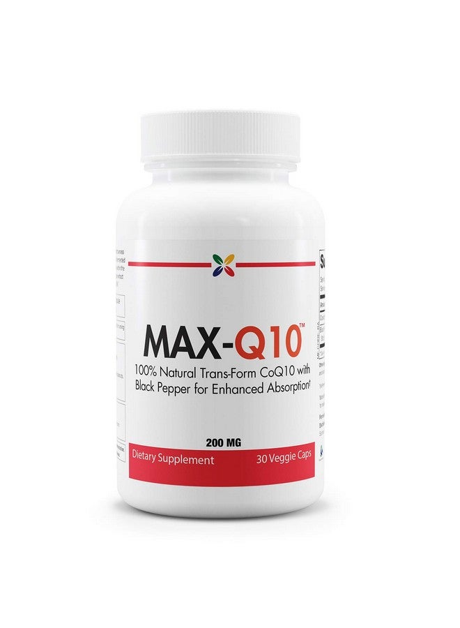 stop aging now Stop Aging Now MAX-Q10 CoEnzyme Formulated with Kaneka Q10 and Enhanced BioPerine Black Pepper Extract for High Absorption, Heart Health, Energy Production 200 mg Capsules - Image 1