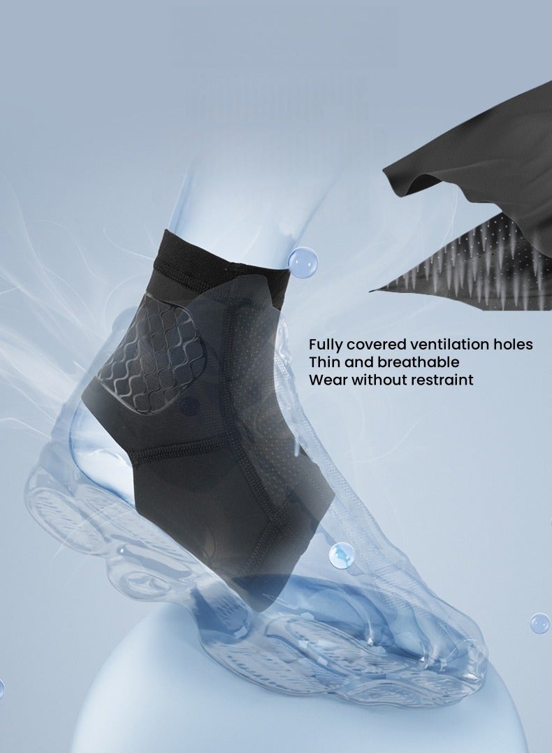 Ultra-thin sports ankle protector to prevent sprains, one pair of ankle protectors, black - Image 3