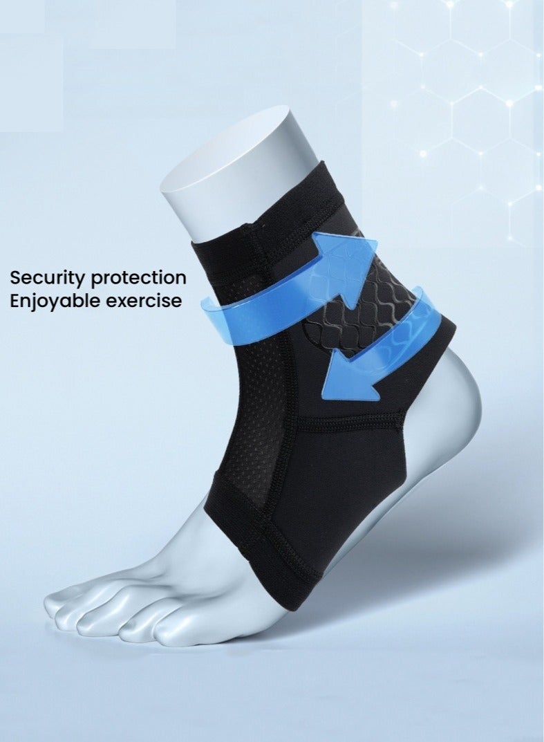 Ultra-thin sports ankle protector to prevent sprains, one pair of ankle protectors, black - Image 4