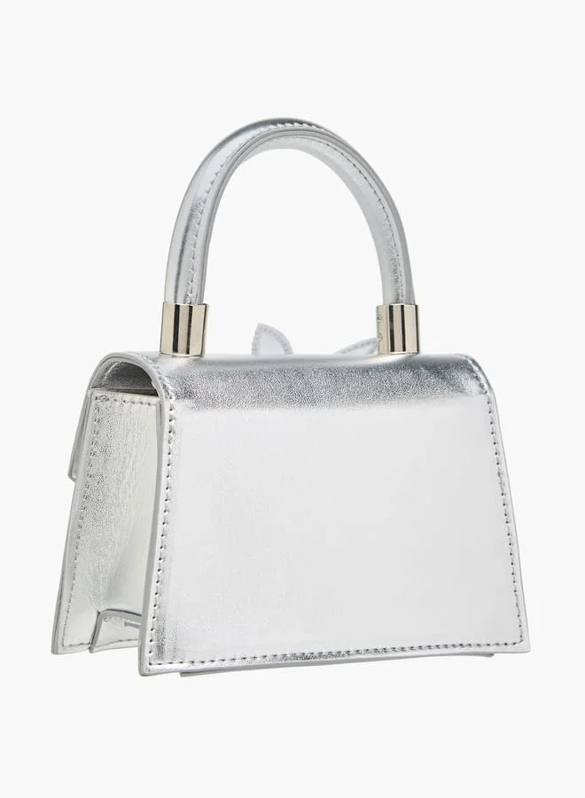 سيليست Girls Embellished Crossbody Bag with Chain Strap and Button Closure