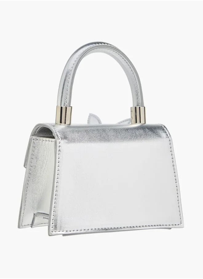 Celeste Girls Embellished Crossbody Bag with Chain Strap and Button Closure
