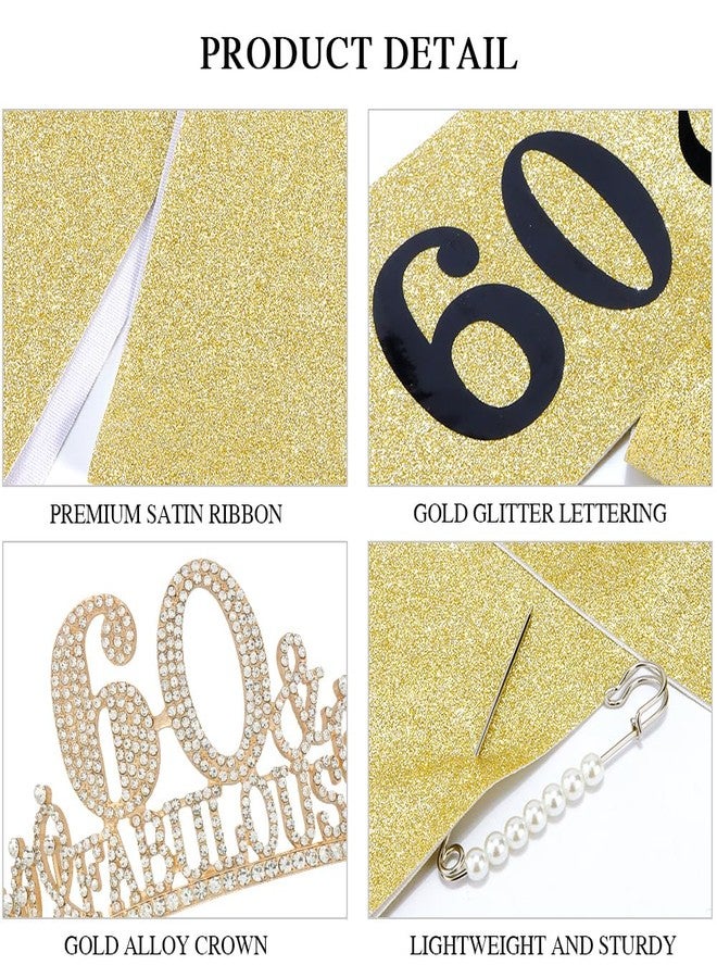 FASOTY 60th Birthday Decorations - Sash, Crown, Tiara & Gifts for Fabulous Women - Image 5