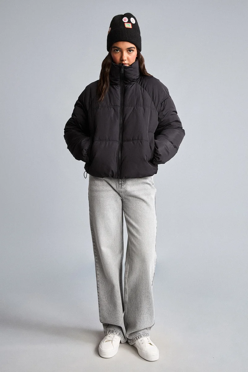 Defacto  Regular Fit Stand Collar Puffer Jacket for Women | Best Price UAE