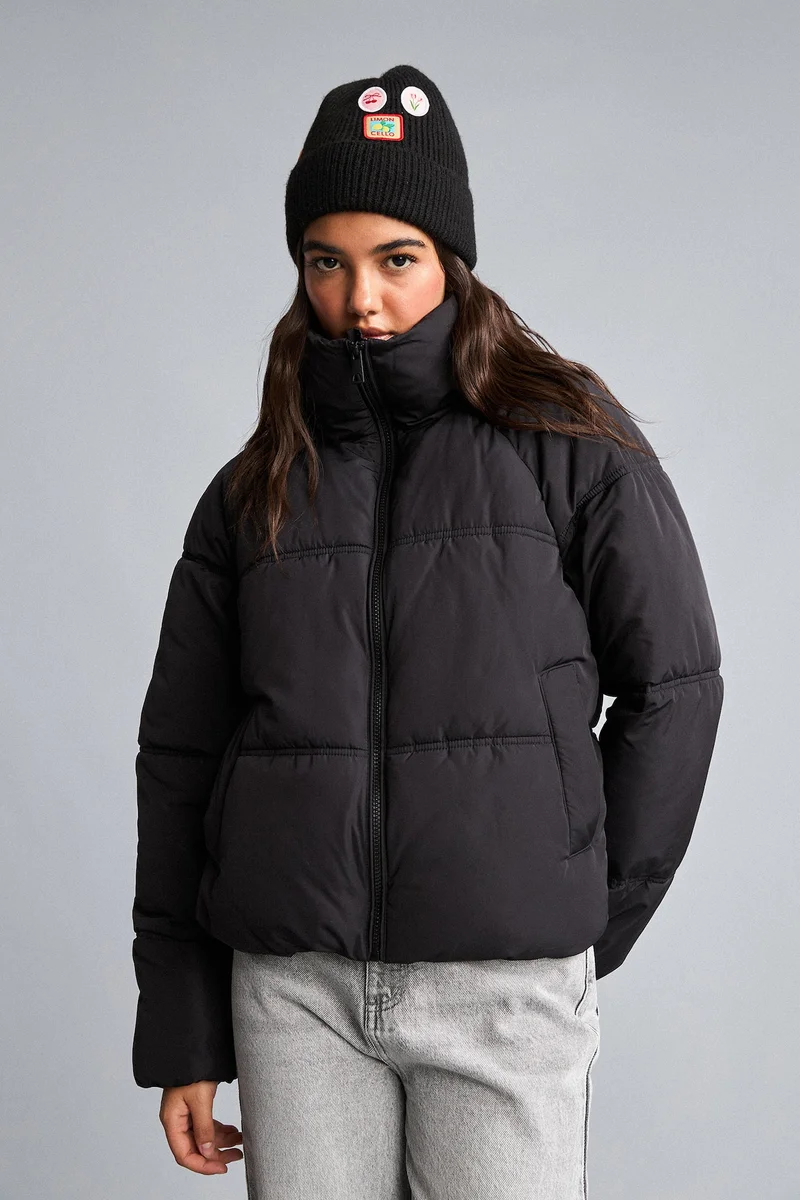 Defacto  Regular Fit Stand Collar Puffer Jacket for Women | Best Price UAE