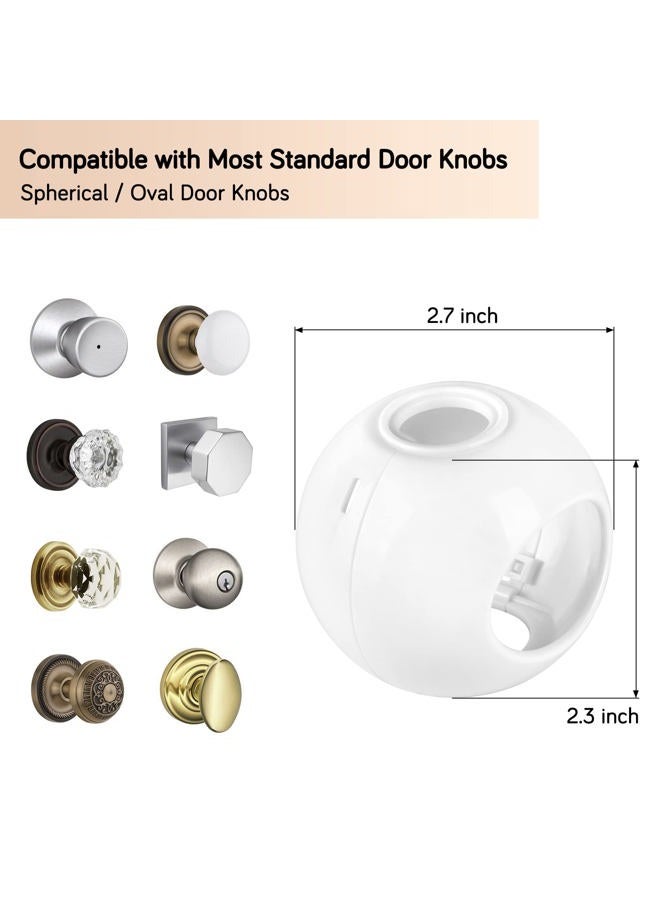 GRENFU Child Proof Door Knob Covers 6-Pack Universal Fit Baby Proof Door Knob Covers Prevents Toddlers from Opening Doors, Easy One-Hand Use for Adults Door Knob Child Proof Cover Child Door Locks - Image 3