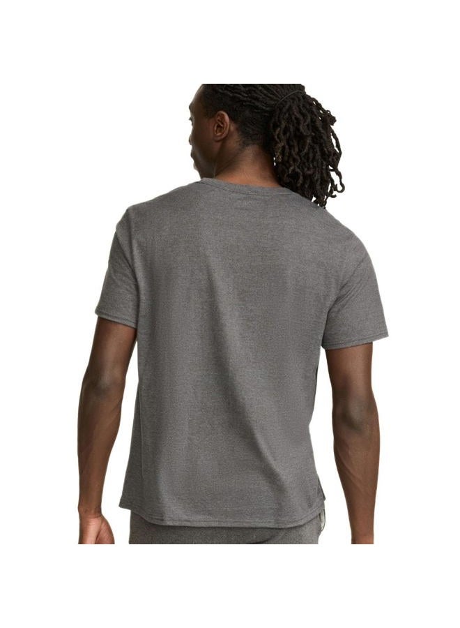 Champion Men's Classic T Shirt, Script Logo, Granite Heather-y07718, L - Image 2