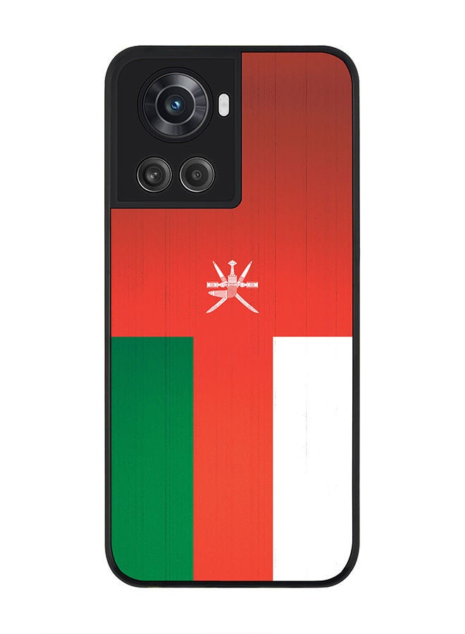 Stylizedd Rugged Black edge case for OnePlus 10R 5G/OnePlus Ace 5G Slim fit Soft Case Flexible Rubber Edges Anti Drop TPU Gel Thin Cover - Flag Of Oman - Image 1