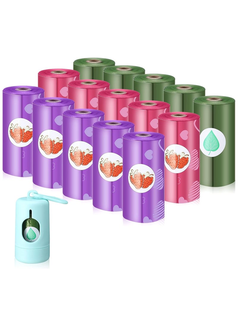 NNEWVANTE 16 Refill Rolls/240 Disposable Diaper Bags with Dispenser Scented Waste Baby Poop Bags Convenient and Quick Diaper Disposal  - Image 1