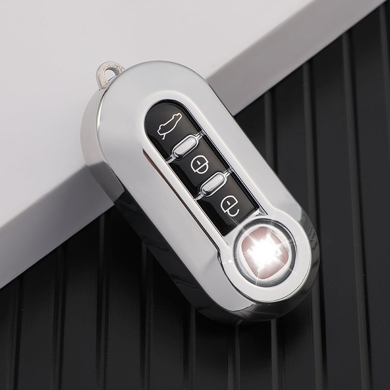 Generic 3-Button FIAT 500 Key Cover Folding Case PE bag 