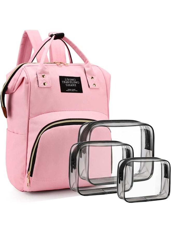 Timberer Diaper Bag with Organizing Pouches, Nappy Bags Handbag Multifunction Diaper Bag for Baby Care Travel Backpack Large Capacity - Image 1