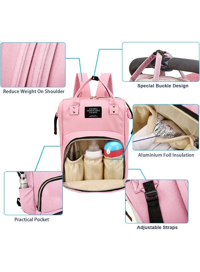 Timberer Diaper Bag with Organizing Pouches, Nappy Bags Handbag Multifunction Diaper Bag for Baby Care Travel Backpack Large Capacity - Image 4