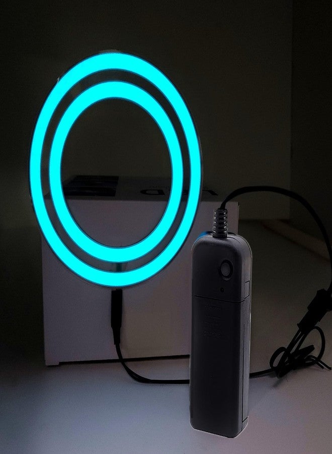Ourbest IcyBlue Sheet Circle Ring Panel Light for Mask Cosplay Props Compatible with DIY Modification Cuttable Neon Paper Lamp 13CM 2Pcs - Image 2