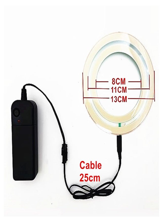 Ourbest IcyBlue Sheet Circle Ring Panel Light for Mask Cosplay Props Compatible with DIY Modification Cuttable Neon Paper Lamp 13CM 2Pcs - Image 5