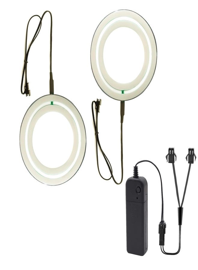 Ourbest IcyBlue Sheet Circle Ring Panel Light for Mask Cosplay Props Compatible with DIY Modification Cuttable Neon Paper Lamp 13CM 2Pcs - Image 4