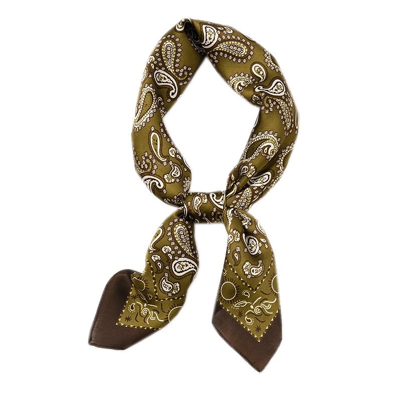 The Real Thing Is More Beautiful~ New Retro Sun Protection Small Silk Scarf, Professional Versatile Small Square Scarf, Headscarf, Women''s Decorative Scarf, Headband - Image 1
