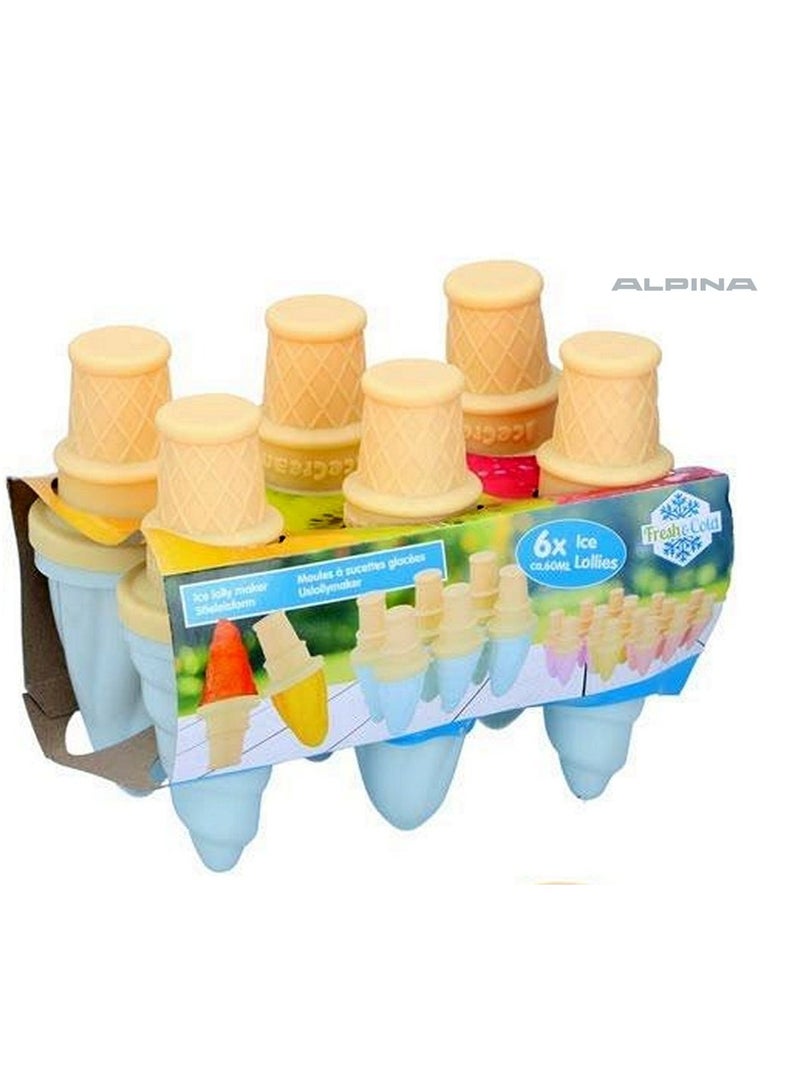 Alpina Ice Lolly Maker 60 ML X 6 Multicolor - Image 1