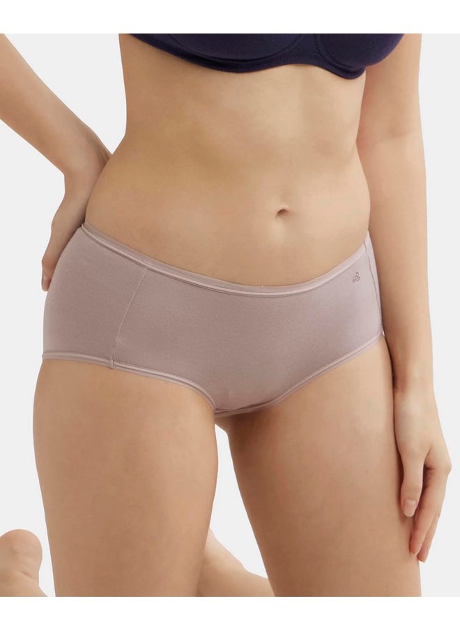 JOCKEY - Jockey 1809 Women's Full Coverage Micro Modal Elastane Stretch High Waist Full Brief with Exposed Waistband and StayFresh Treatment_Mocha_L - Image 1