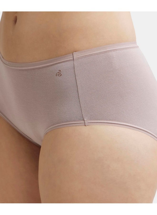 JOCKEY - Jockey 1809 Women's Full Coverage Micro Modal Elastane Stretch High Waist Full Brief with Exposed Waistband and StayFresh Treatment_Mocha_L - Image 1