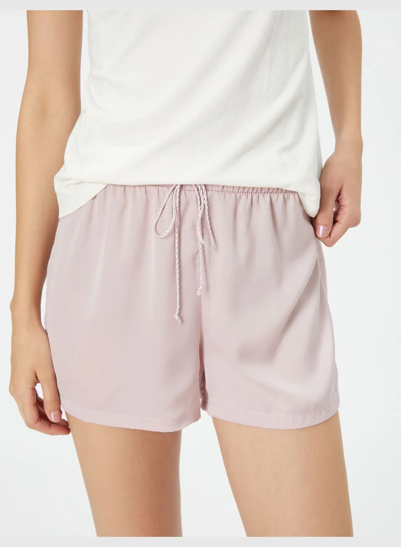 KOTON Drawstring Mini Shorts Pyjama Bottom