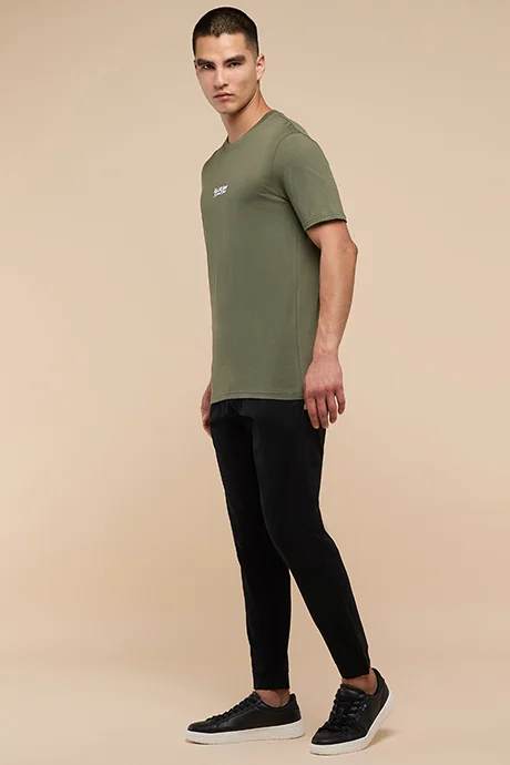 R&B Solid Jogger Pants with Drawstring Waist