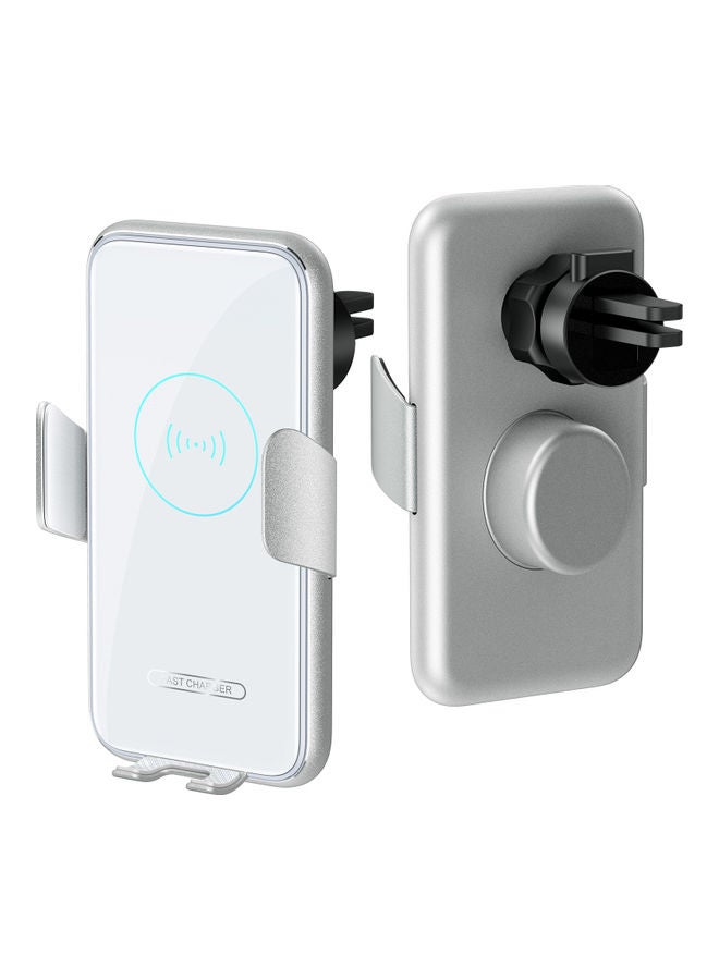 NIBEMINENT Mobile Phone Wireless Charger Silver - Image 2