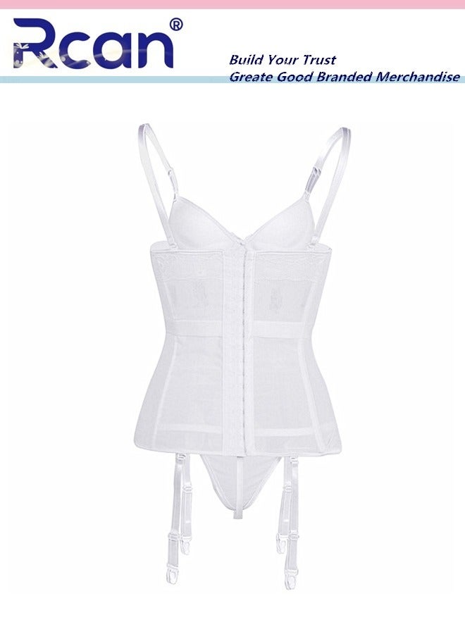 Rcan Women Garter Lingerie Set Plus Size Strappy Naughty Bodysuit Exotic One Piece Babydoll Sleepwear Clubwear - Image 1
