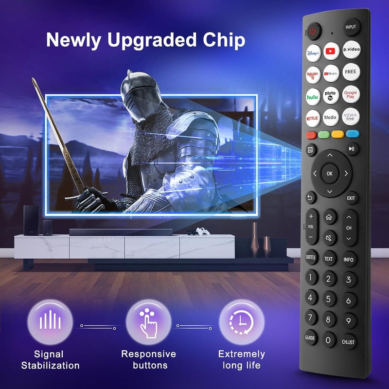 جهاز تحكم عالمي لأجهزة تلفزيون هيسنس الذكية (Hisense Smart TVs)، موديل EN2Q36H، يناسب جميع أجهزة تلفزيون هيسنس 4K وFHD وQLED وLCD وLED الذكية. - Image 4