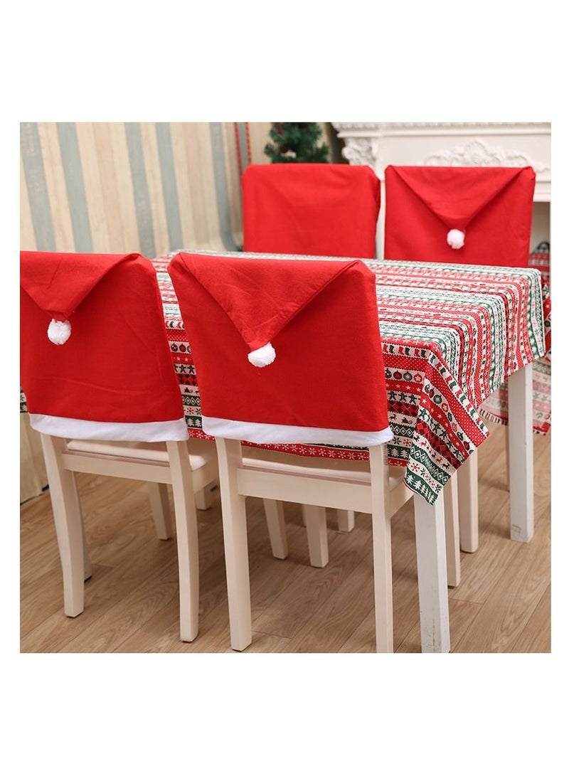 Y&D 6pcs christmas chair covers santa hat cap dinner table decor party gift - Image 3