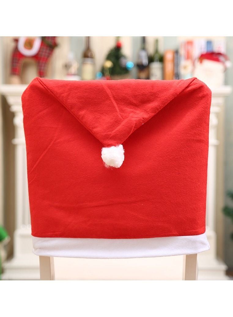 Y&D 6pcs christmas chair covers santa hat cap dinner table decor party gift - Image 2