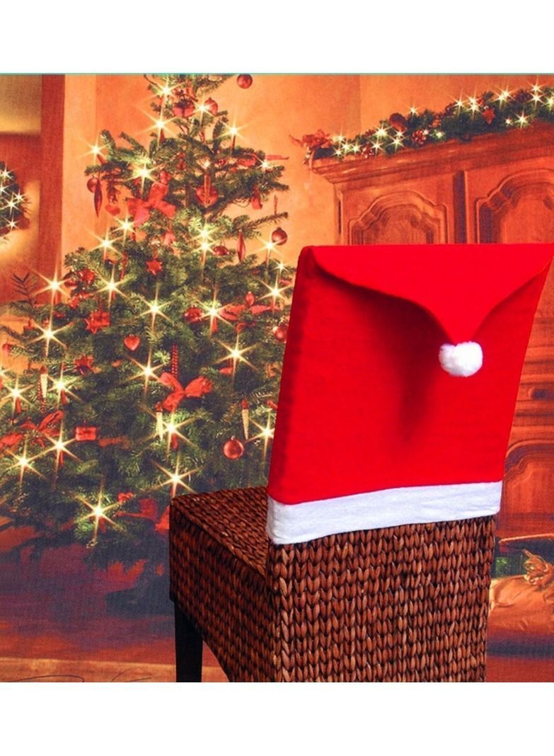 Y&D 6pcs christmas chair covers santa hat cap dinner table decor party gift - Image 1