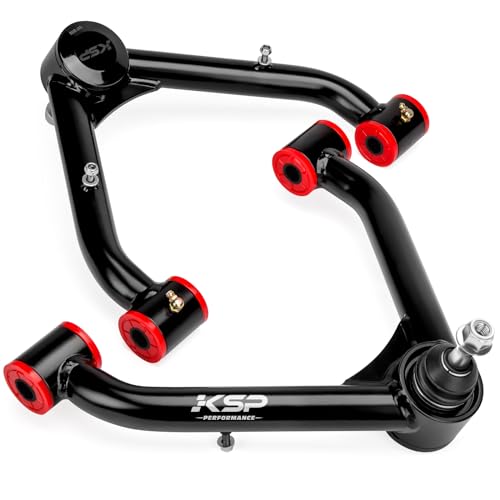 أذرع التحكم العلوية الأمامية KSP لسيارة سيلفرادو سييرا 1500 1999-2006 24 قابلة للتعديل بديل لأذرع التعليق الأصلية بعد رفع 24 بوصة على شيفروليه GMC 4WD 4X4 RWD 2PCS أسود
