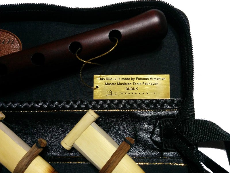 Theodoros Armenian Duduk, Professional Musical Instrument, Handmade from Armenian Apricot Wood, 2 Professional Reeds, Eco-Leather Case, Made in Armenia, Flute, Oboe, Balaban, Woodwind - Image 2