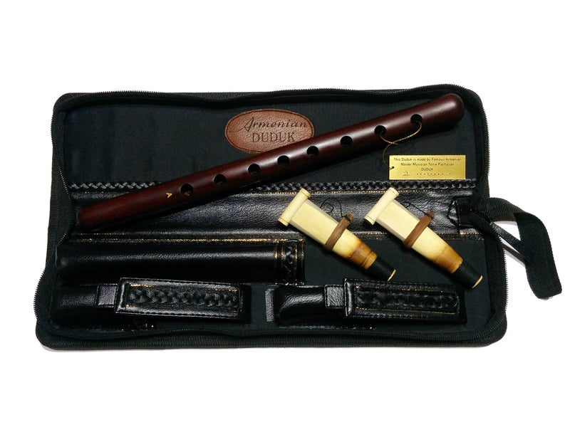 Theodoros Armenian Duduk, Professional Musical Instrument, Handmade from Armenian Apricot Wood, 2 Professional Reeds, Eco-Leather Case, Made in Armenia, Flute, Oboe, Balaban, Woodwind - Image 1