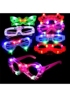 Wizme Wizme 6Pcs Led Flashing Light Up Goggles for Kids Adults Night Theme Functions Pack of 1 (Multicolor)  - Image 3