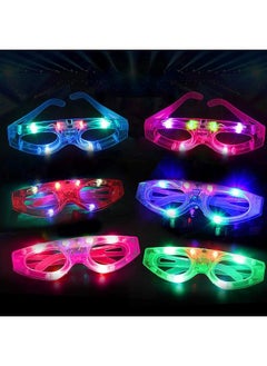 Wizme Wizme 6Pcs Led Flashing Light Up Goggles for Kids Adults Night Theme Functions Pack of 1 (Multicolor)  - Image 4
