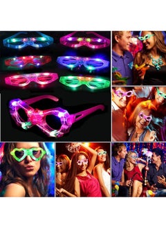 Wizme Wizme 6Pcs Led Flashing Light Up Goggles for Kids Adults Night Theme Functions Pack of 1 (Multicolor)  - Image 1
