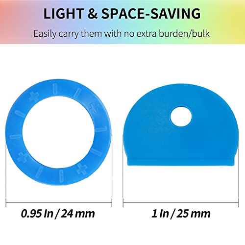Vibit 32 Pack Key Cap Tags Set in 8 Assorted Colors Plastic Key Identifier Coding Label Covers for Standard Flat House Keys, 2 Styles - Image 5