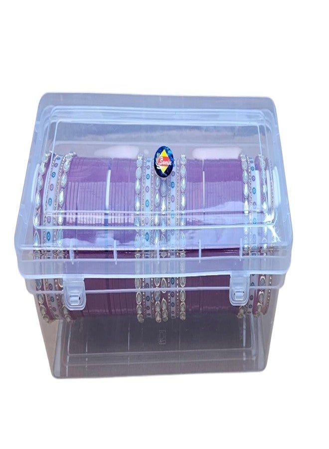 MFN Plastic Adjustable 1 Rod Bangle Box Organizer Jewellery Storage Display Box for Bangles and Chudi Bracelet Kada set (White) - Image 3