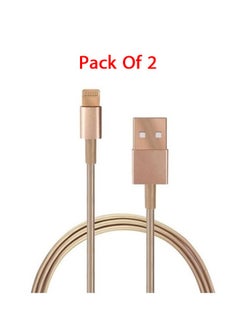 Pack Of 2 Gold Charger Cable For IPhone1m
