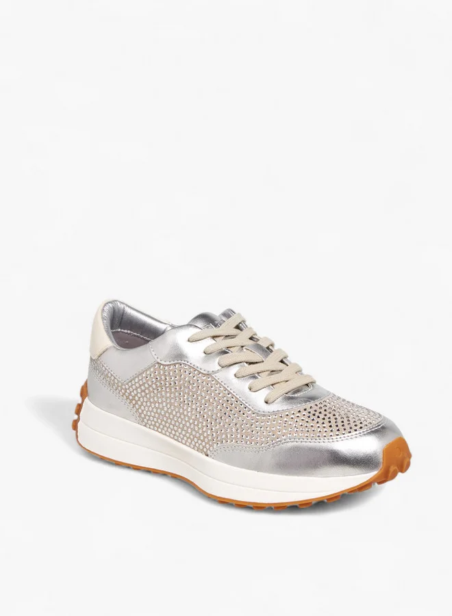 سيليست Women's Embellished Lace-Up Sneakers