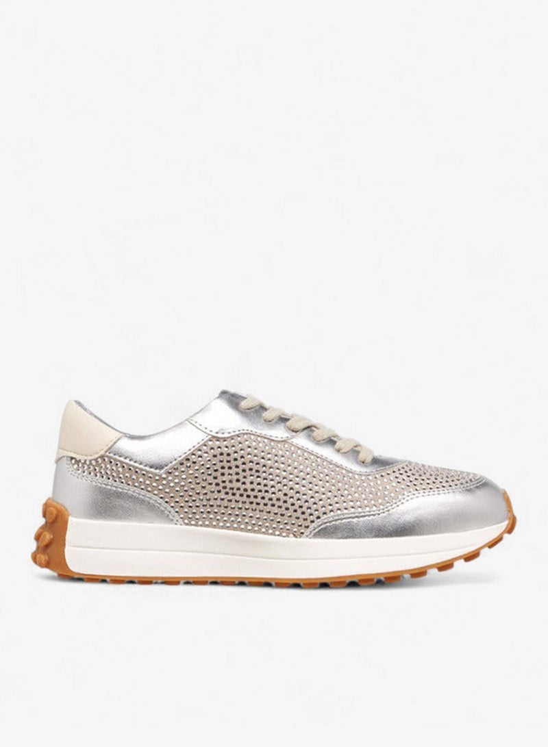 Celeste Women's Embellished Lace-Up Sneakers - Image 1